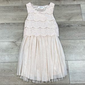 NWOT Scalloped Lace And Tulle Dress